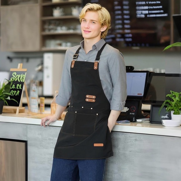 APRON PANDA Heavy-duty Lightweight Spun Poli-Apron Pockets Accents#0901259 - Picture 12 of 13